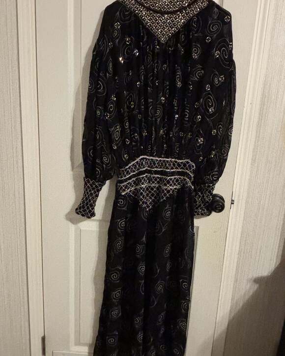 green emerald velvet dress Red Beaded Lace Dress S